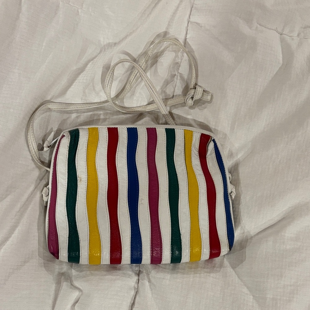 Vintage Colorful Ganson Striped Crossbody Bag